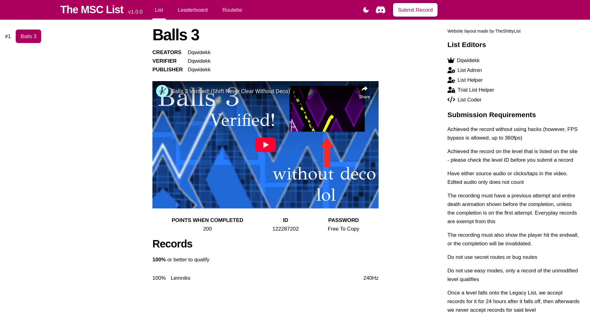 website screenshot of https://mixerserwerchallengelist.pages.dev/