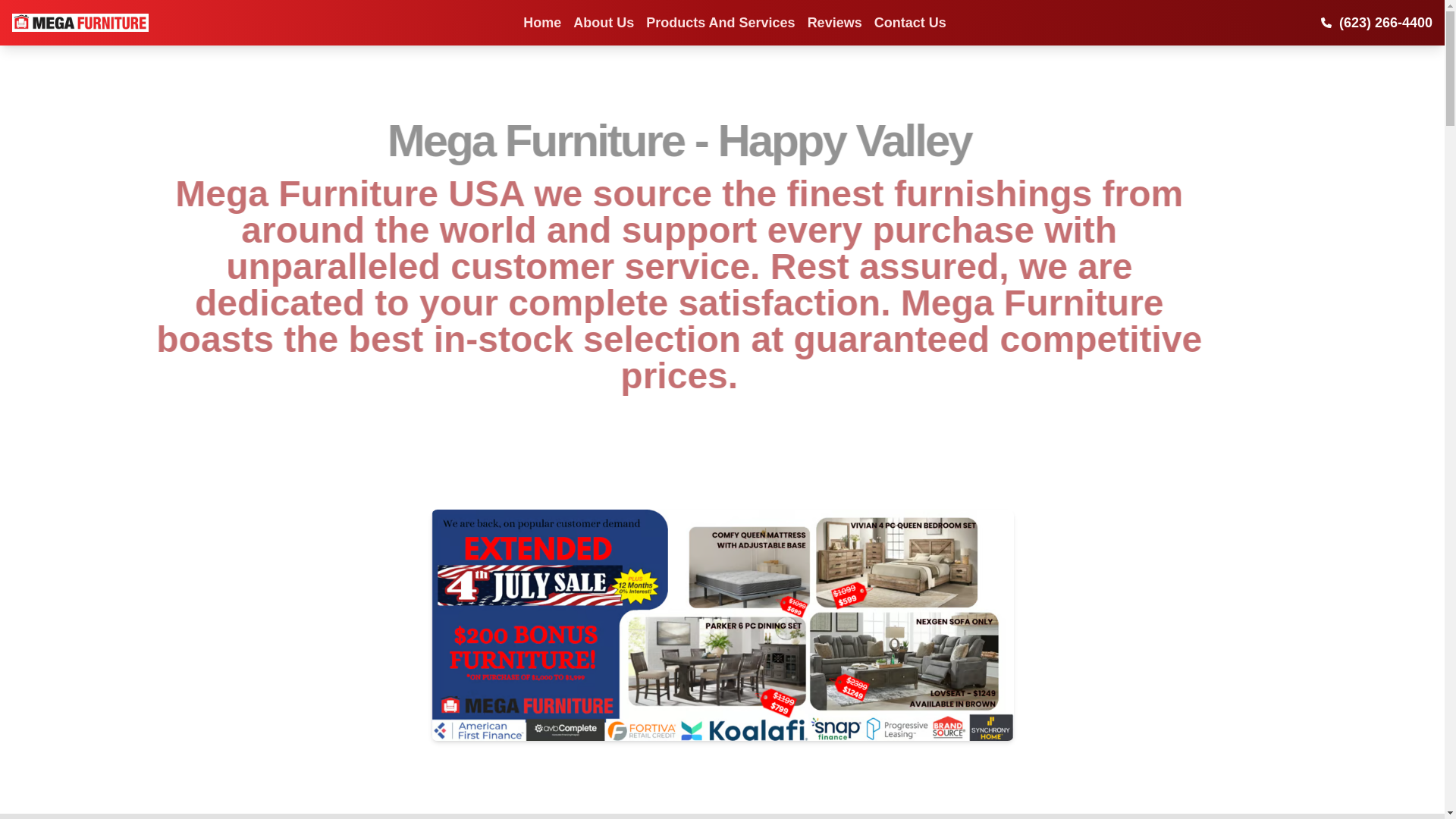 website screenshot of https://proximity-megafurnitureha-6835375103e1.pages.dev/