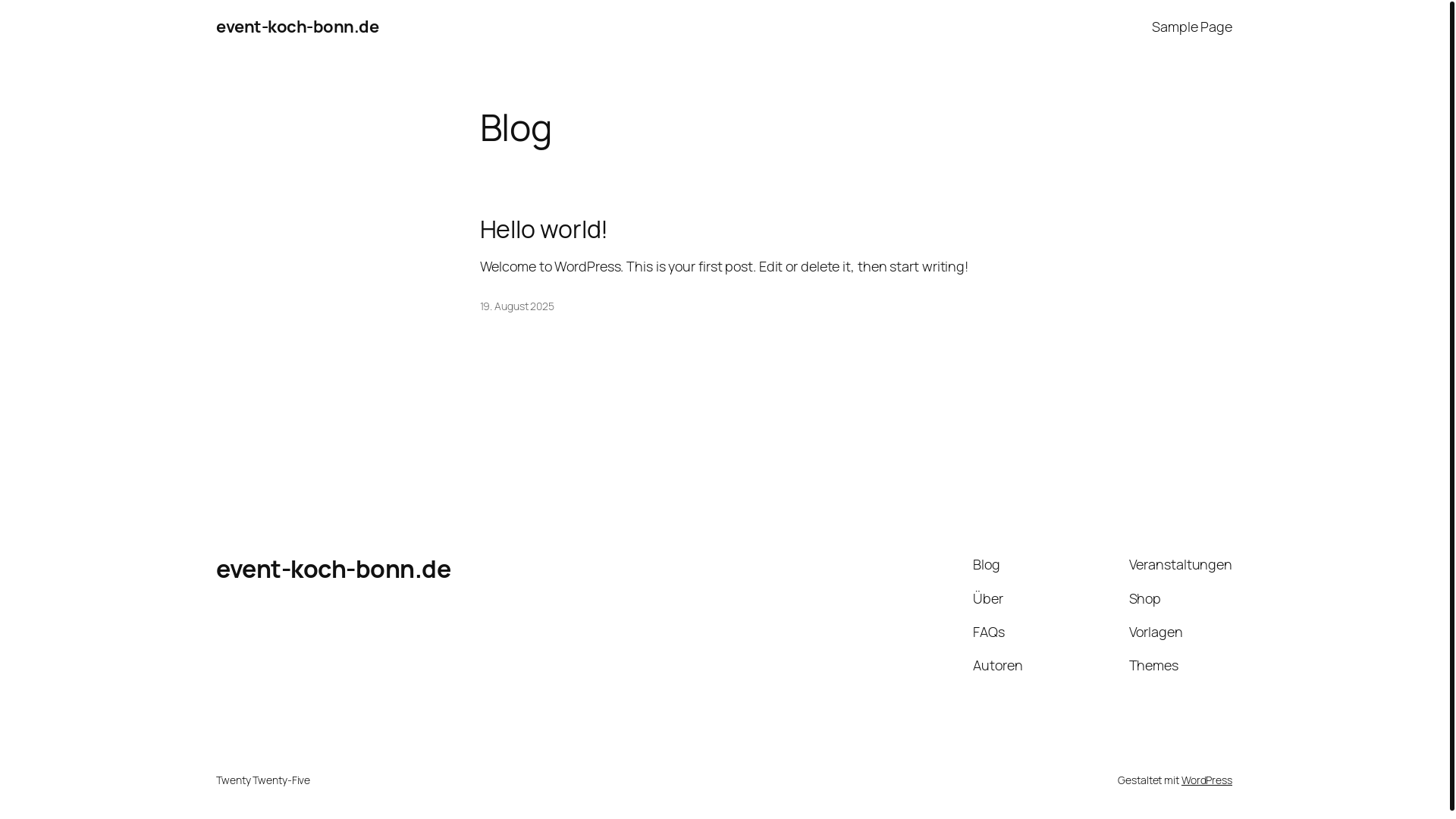 website screenshot of https://event-koch-bonn.de/