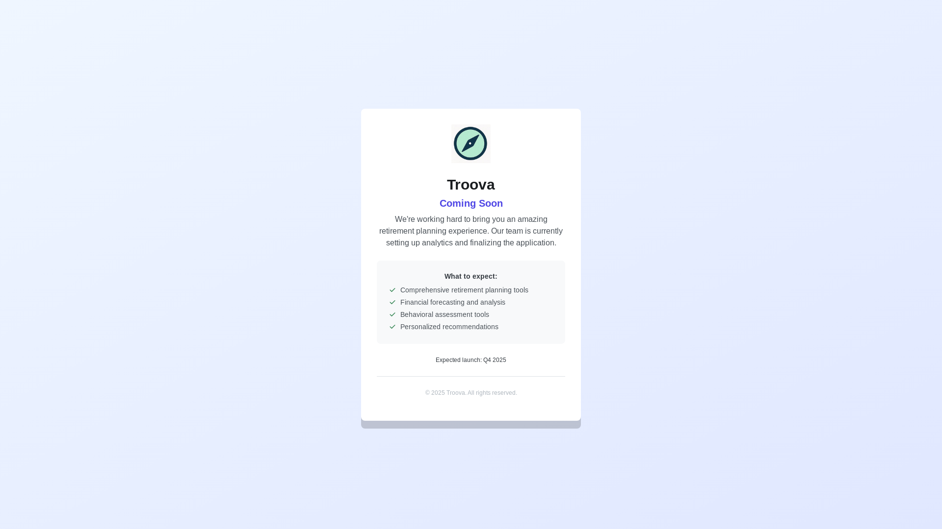 website screenshot of https://troova.pages.dev/