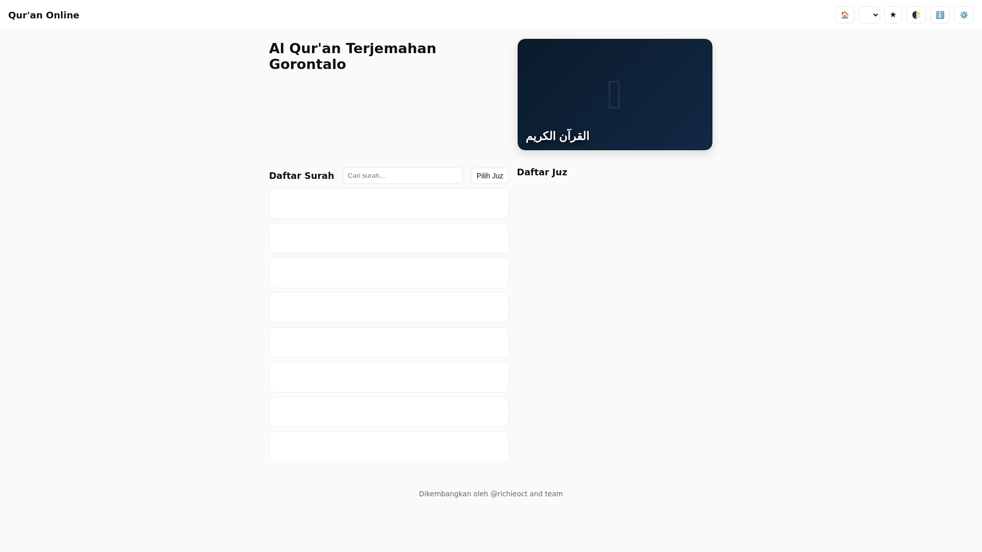 website screenshot of https://qurangorontalo.pages.dev/