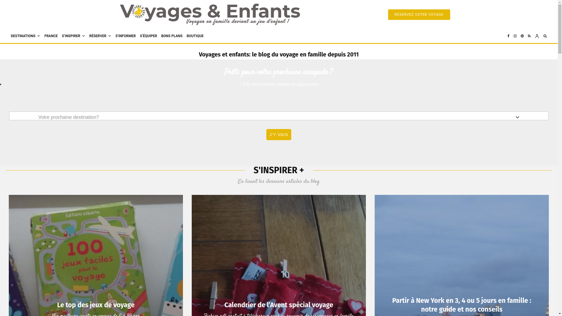 website screenshot of https://www.voyagesetenfants.com/