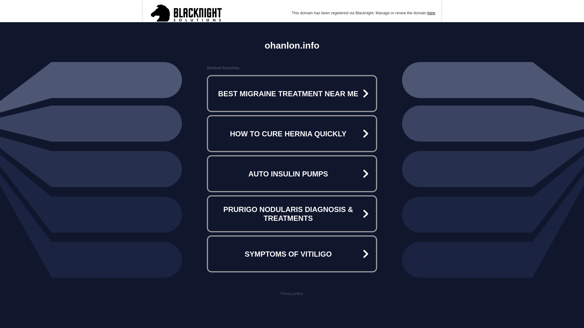 website screenshot of https://ohanlon.info/