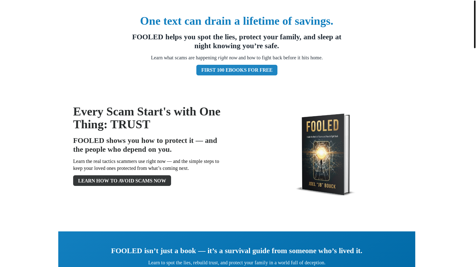 website screenshot of https://thebookfooled.com/