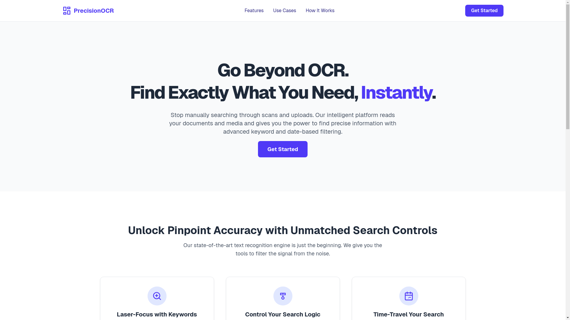 website screenshot of https://precisionocr-ocr-with-brains.pages.dev/