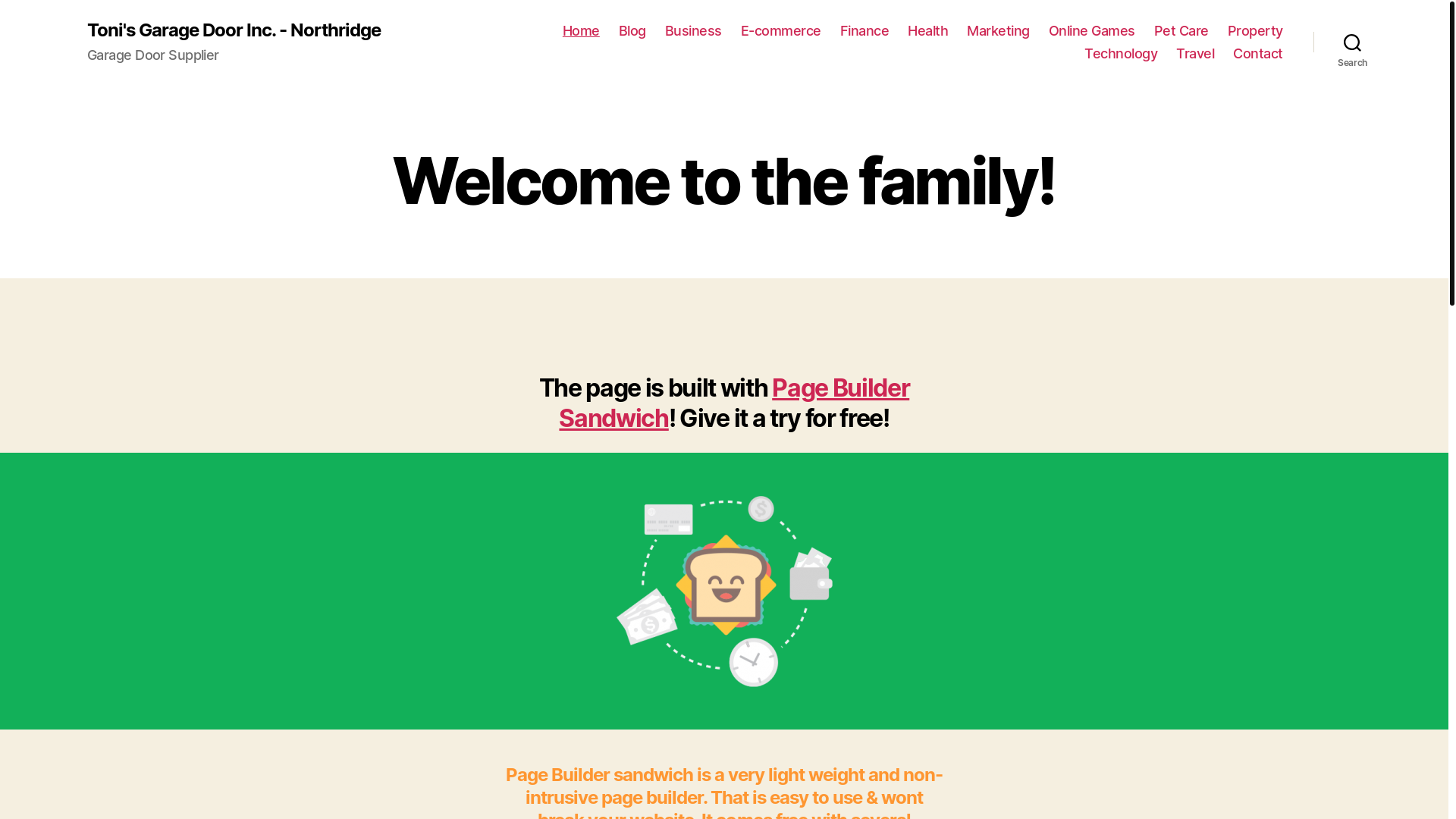 website screenshot of https://tonisgaragedoorinc.com/
