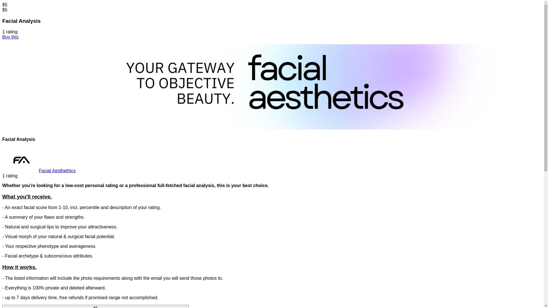 website screenshot of https://facialaesthethics.gumroad.com/l/dbzhun