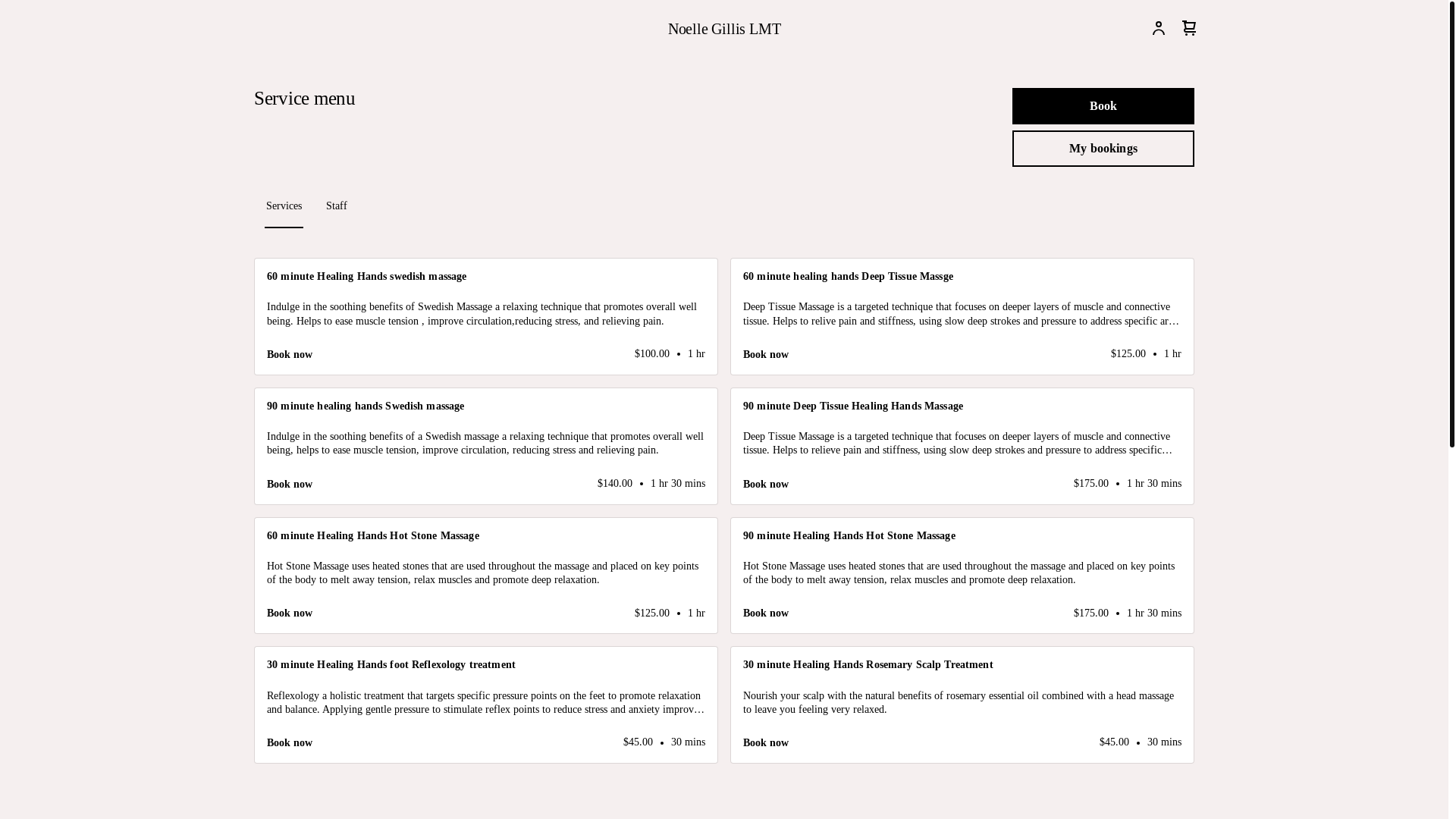 website screenshot of https://noellegillislmt.com/