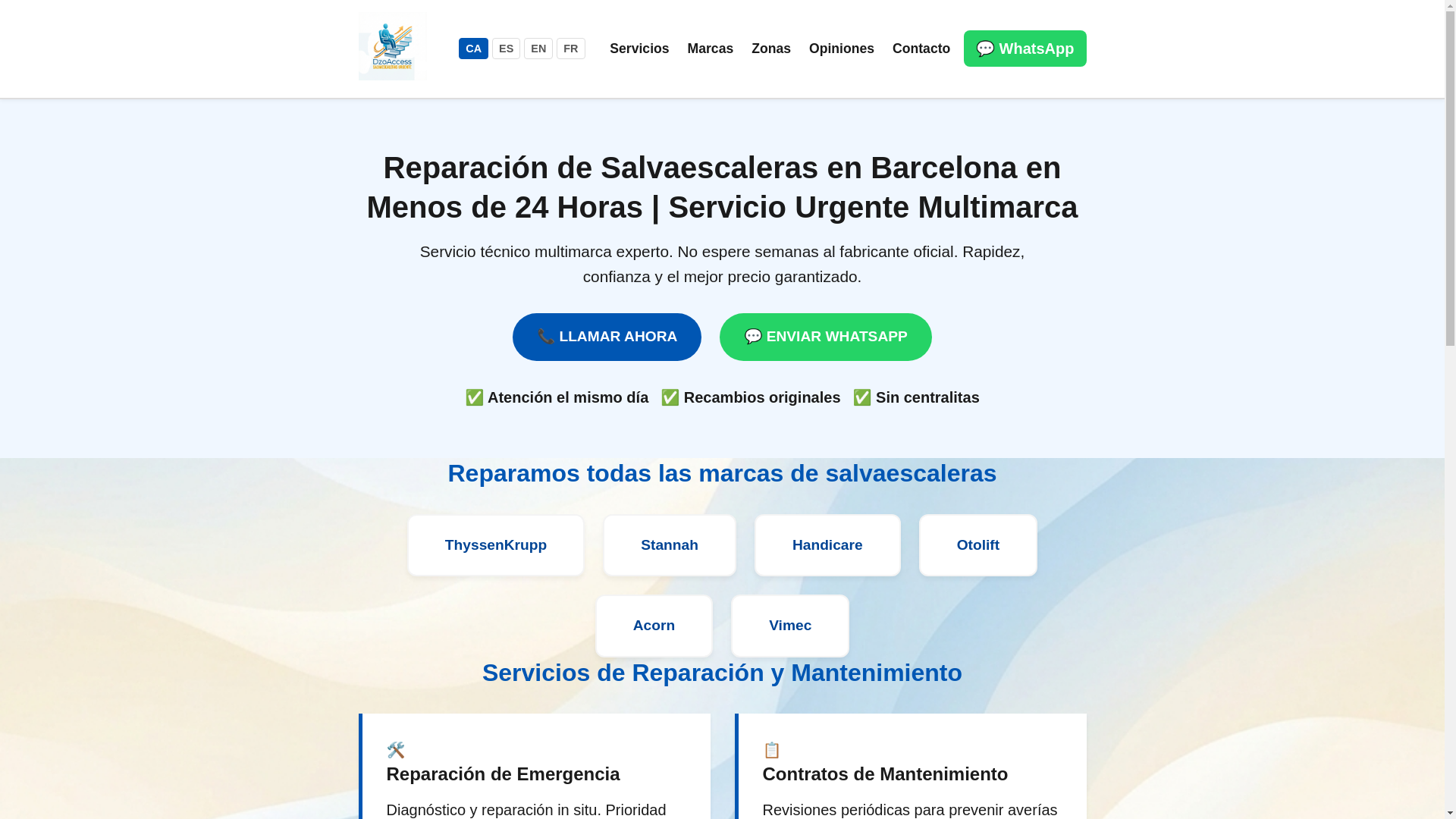 website screenshot of https://dzoaccess.es/