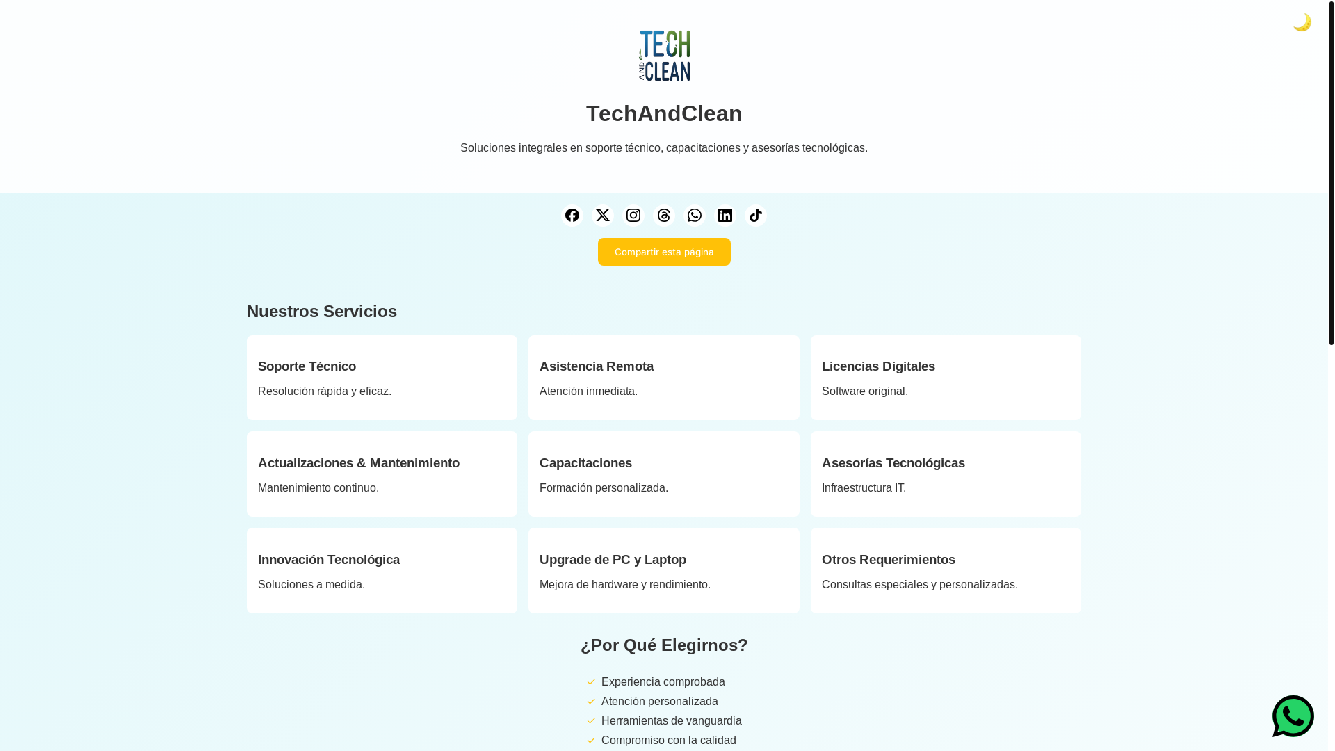 website screenshot of https://techandclean.pages.dev/