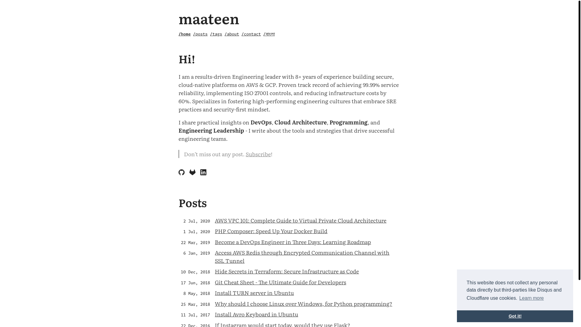 website screenshot of https://maateen-me.pages.dev/