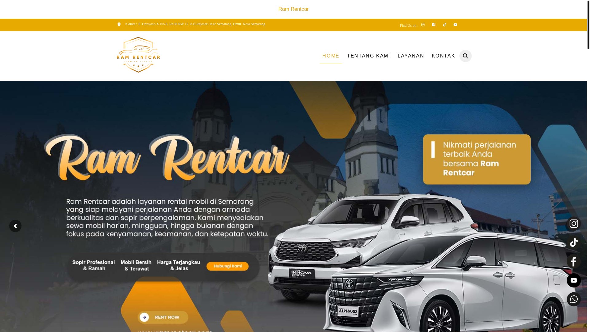 website screenshot of https://ramrentcar.com/