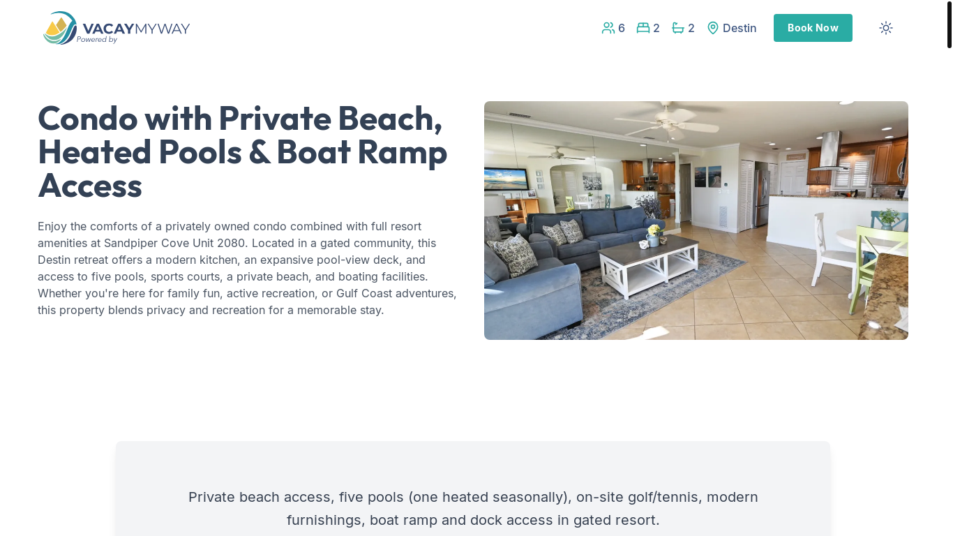 website screenshot of https://sandpiperhaven.place/