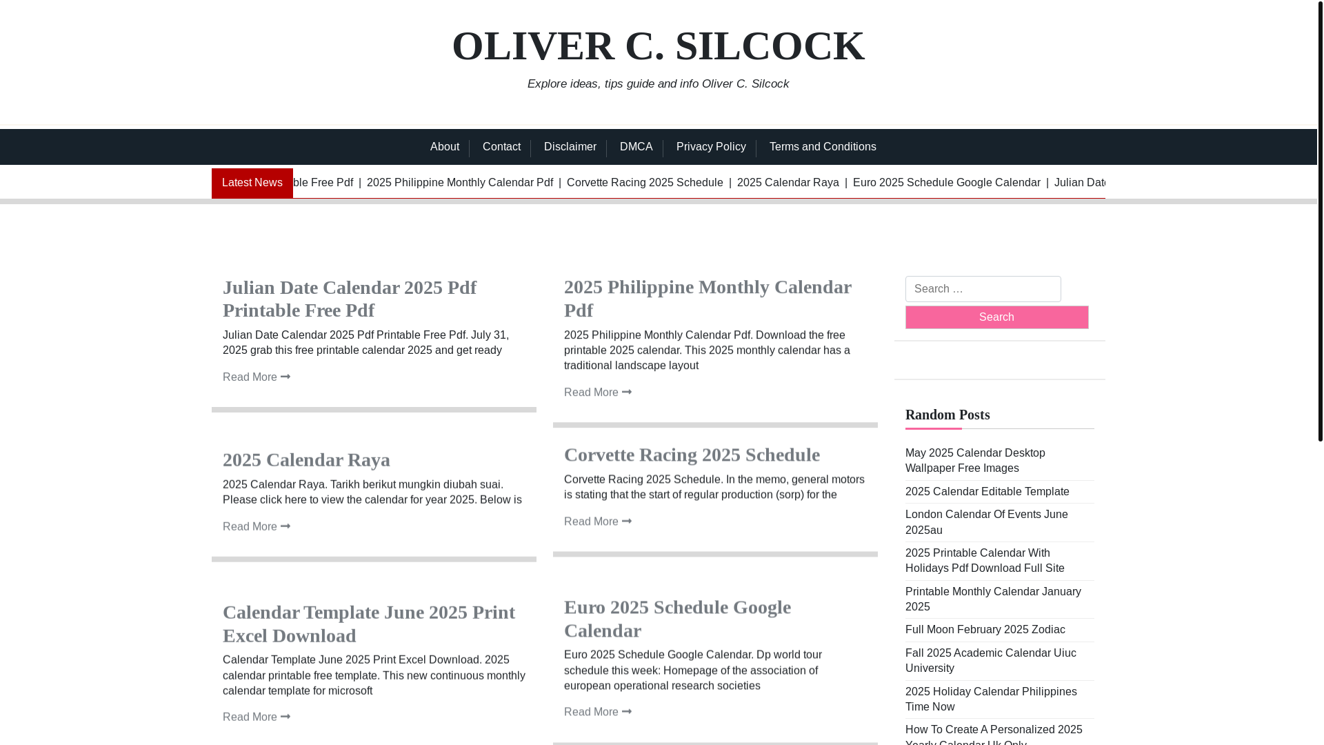 website screenshot of https://olivercsilcock.pages.dev/