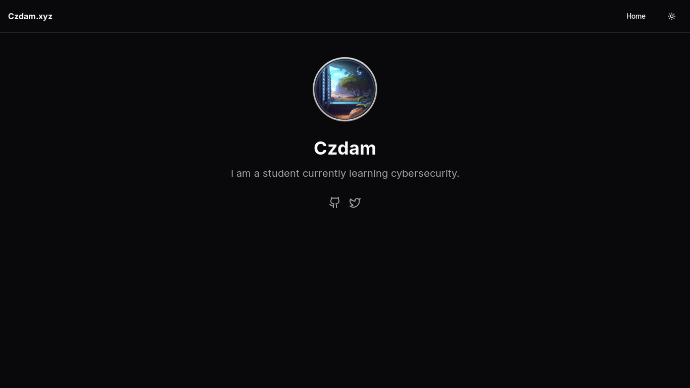 website screenshot of https://czdam.xyz/
