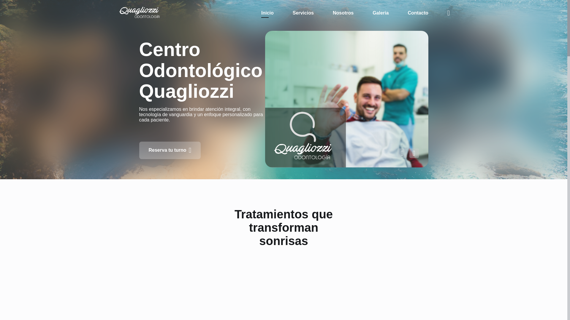 website screenshot of https://quagliozziodontologia.com.ar/