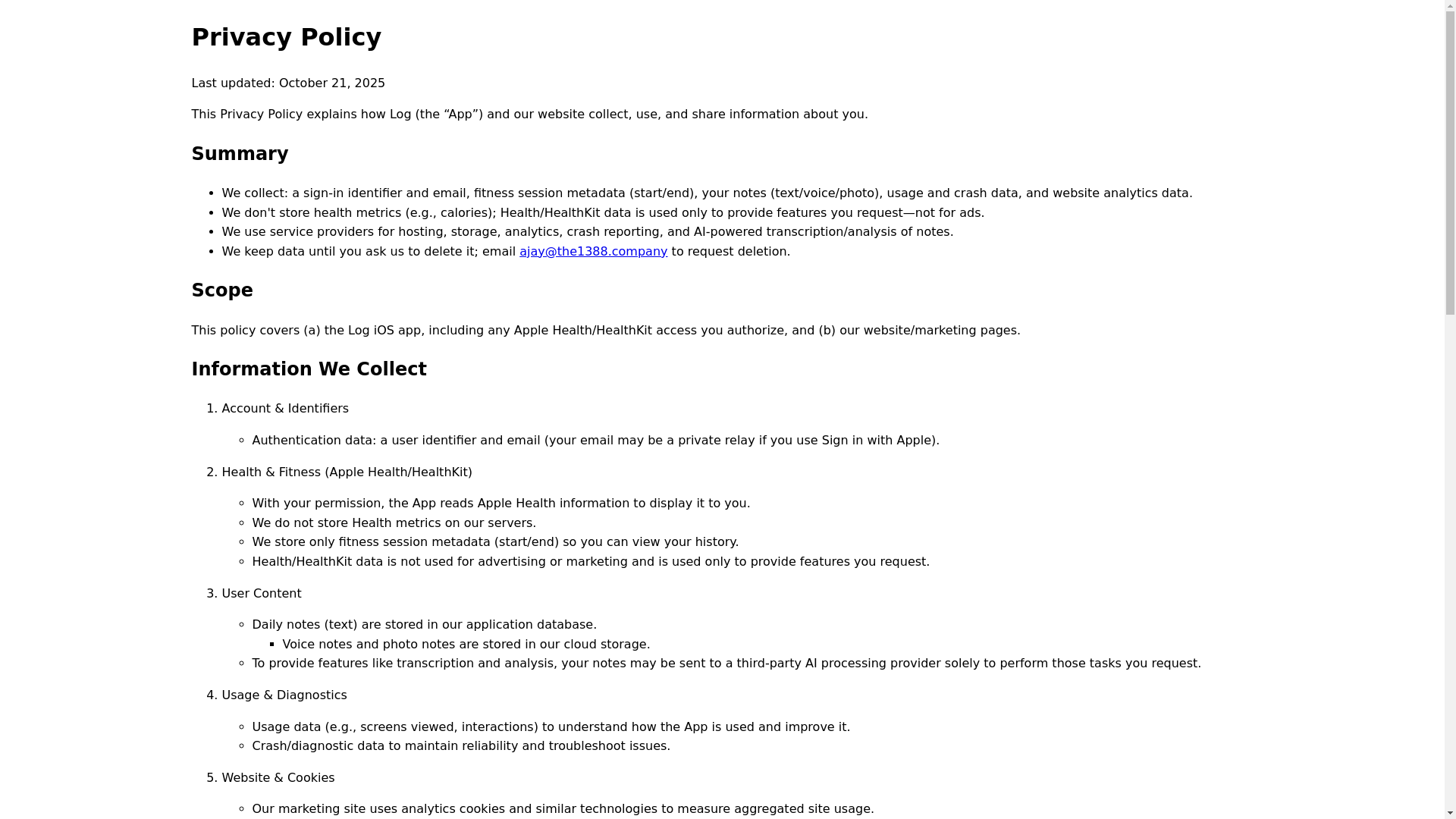 website screenshot of https://log-privacy.pages.dev/