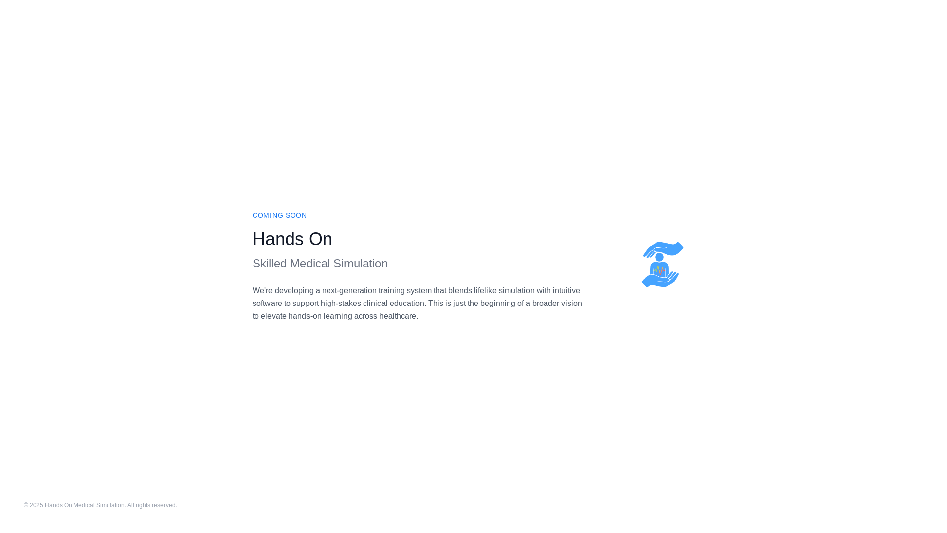 website screenshot of https://handsonsimulation.com/