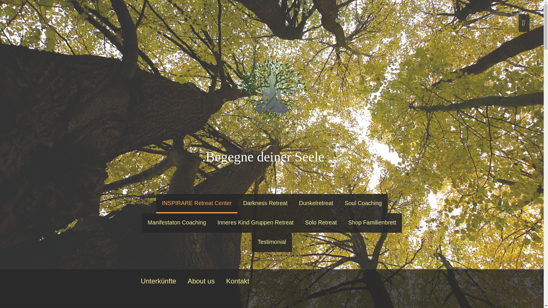 website screenshot of https://inspirareretreats.com/