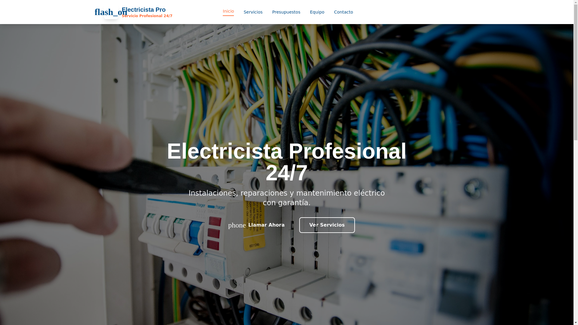 website screenshot of https://electricista.pages.dev/