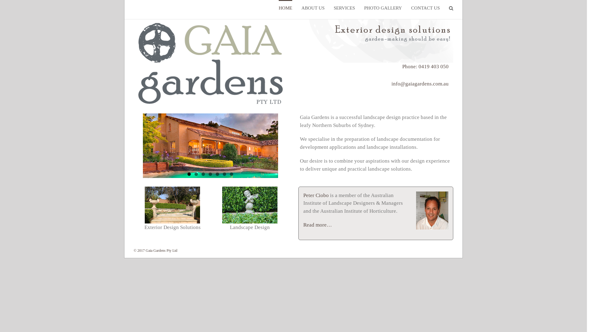 website screenshot of https://gaiagardens.online/