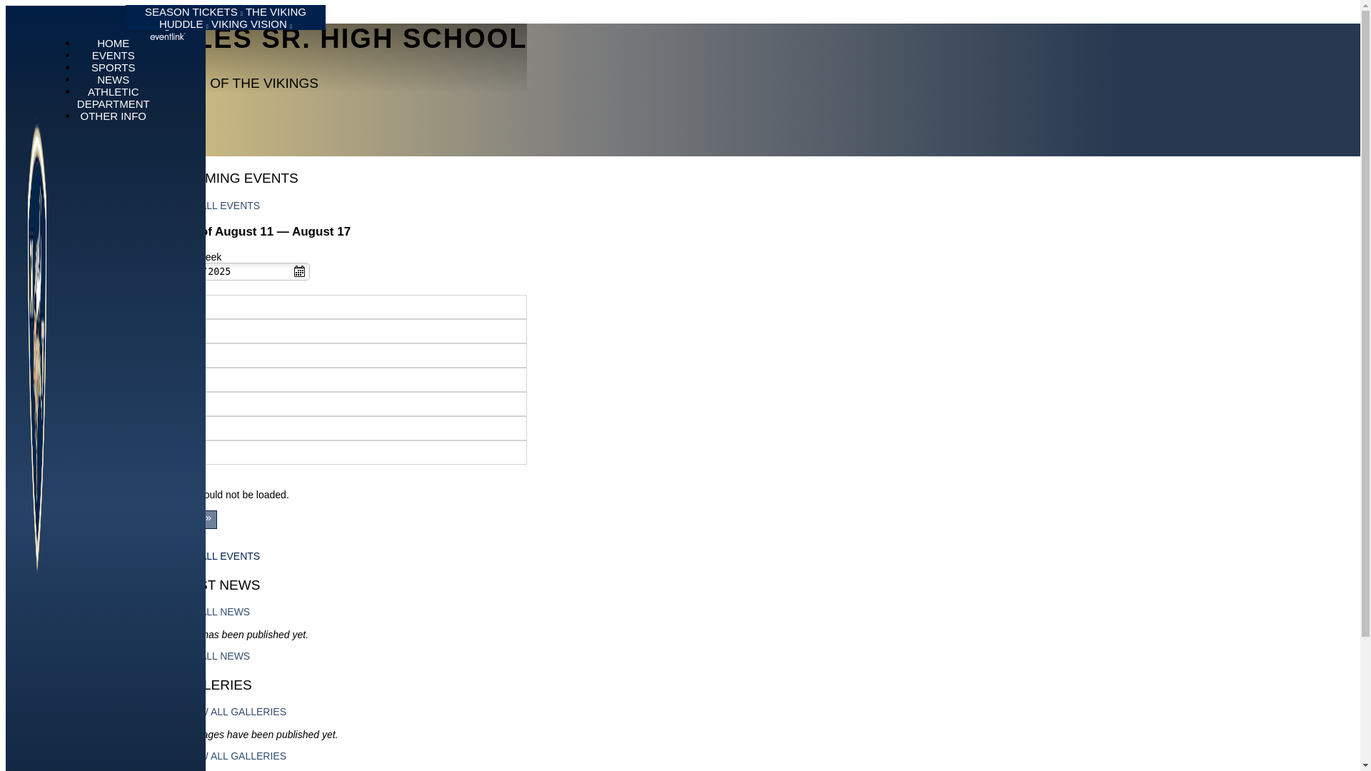 website screenshot of https://nilesvikings.org/