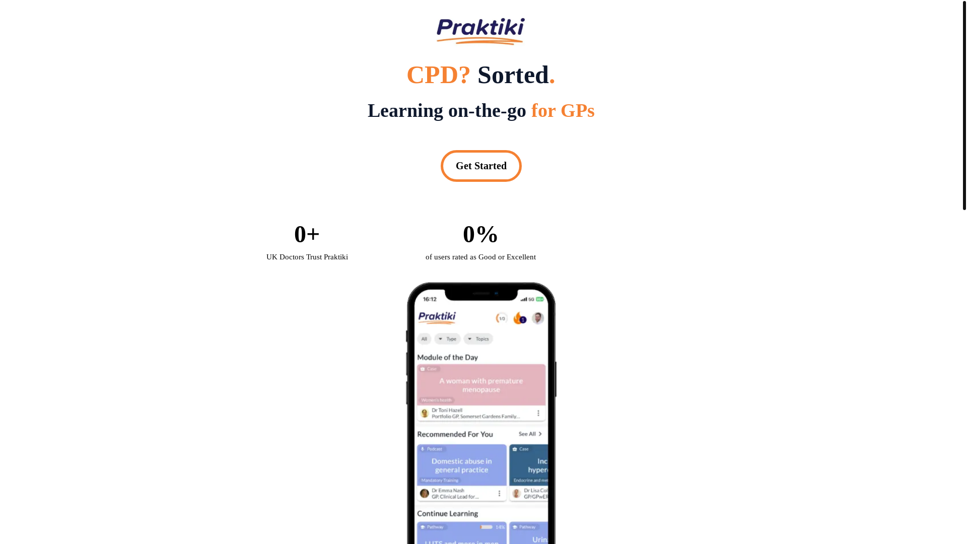 website screenshot of https://praktikicpd.com/
