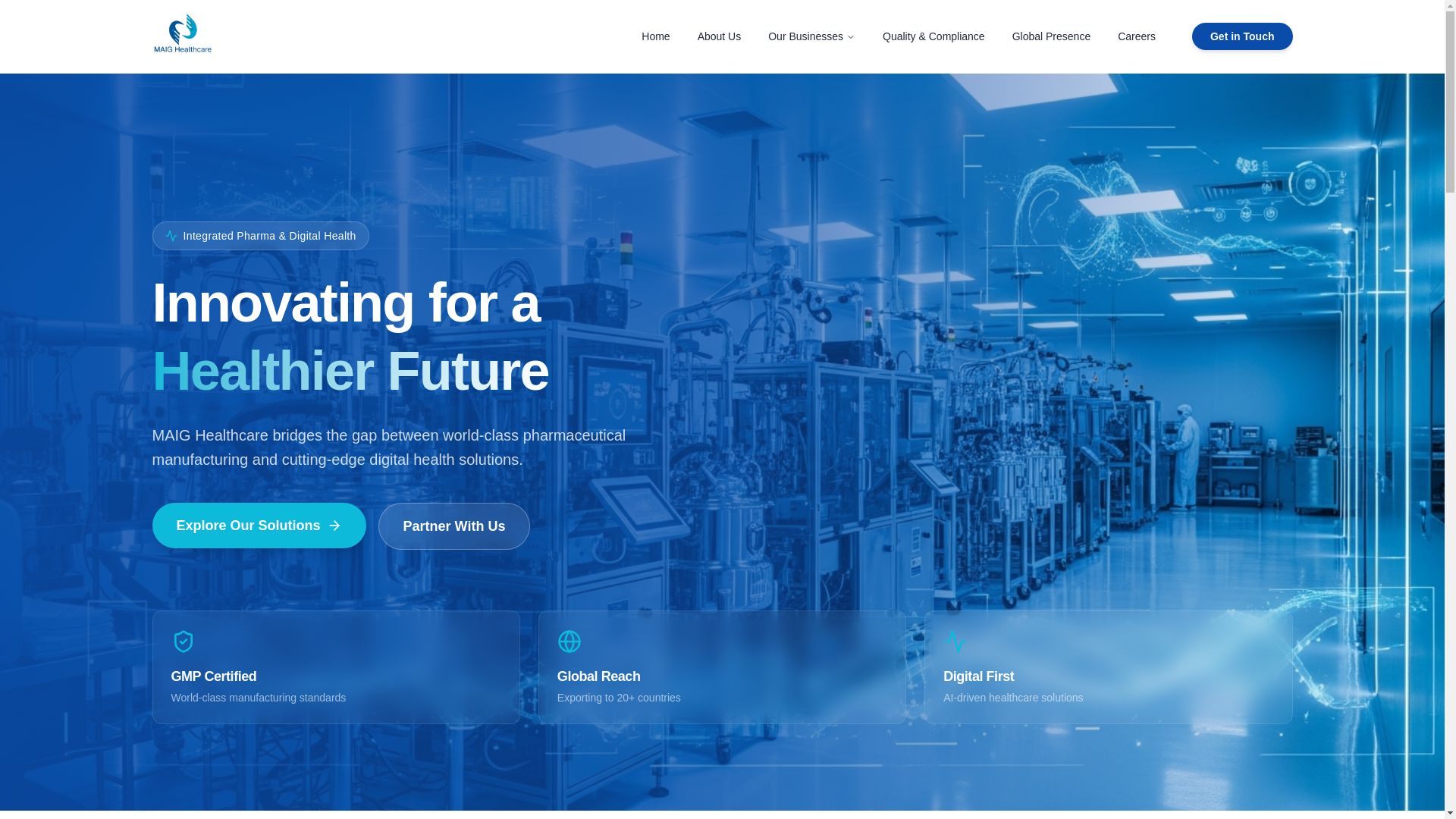 website screenshot of https://maig-healthcare-app--5.pages.dev/