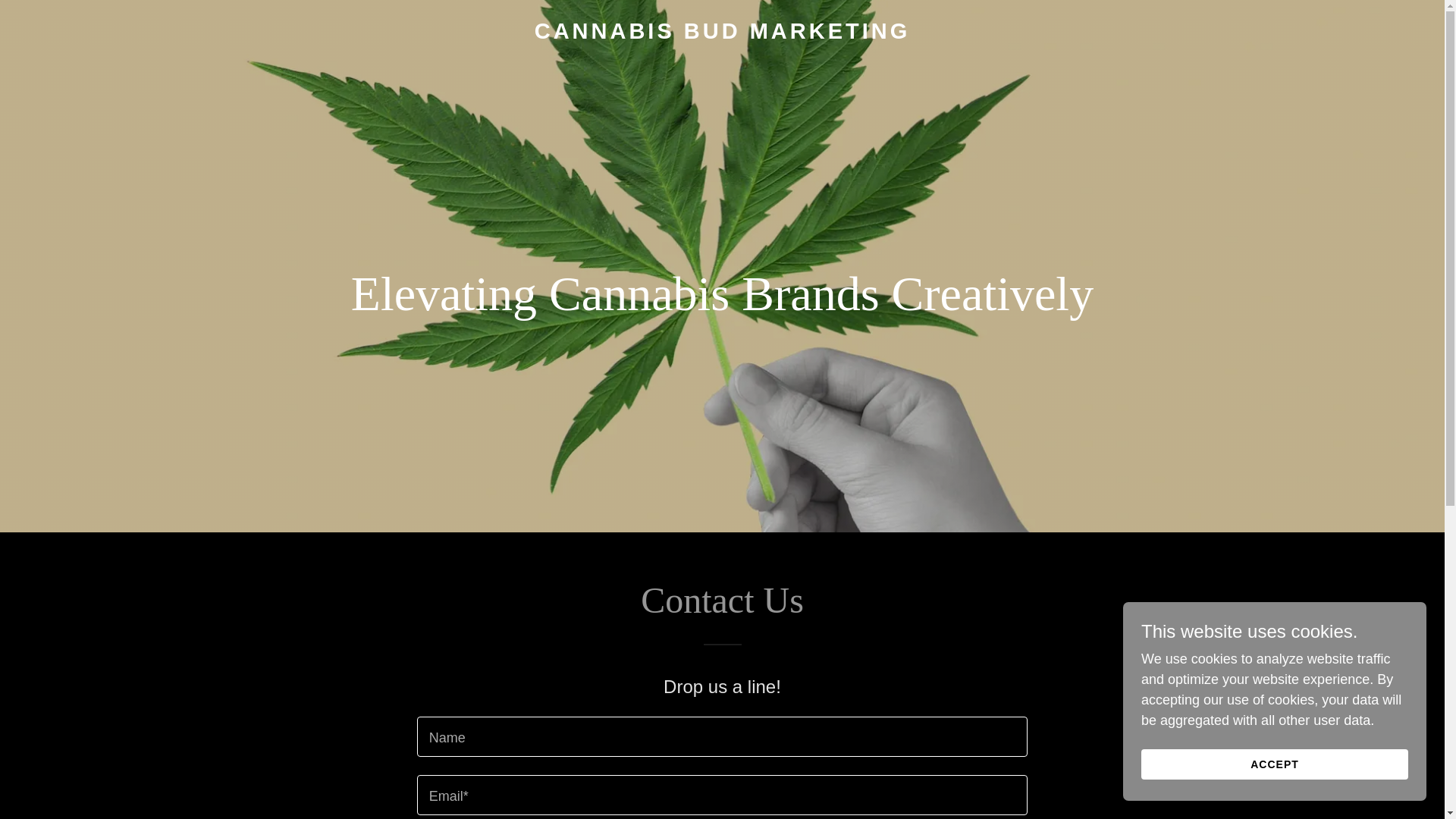 website screenshot of https://cannabisbudmarketing.com/
