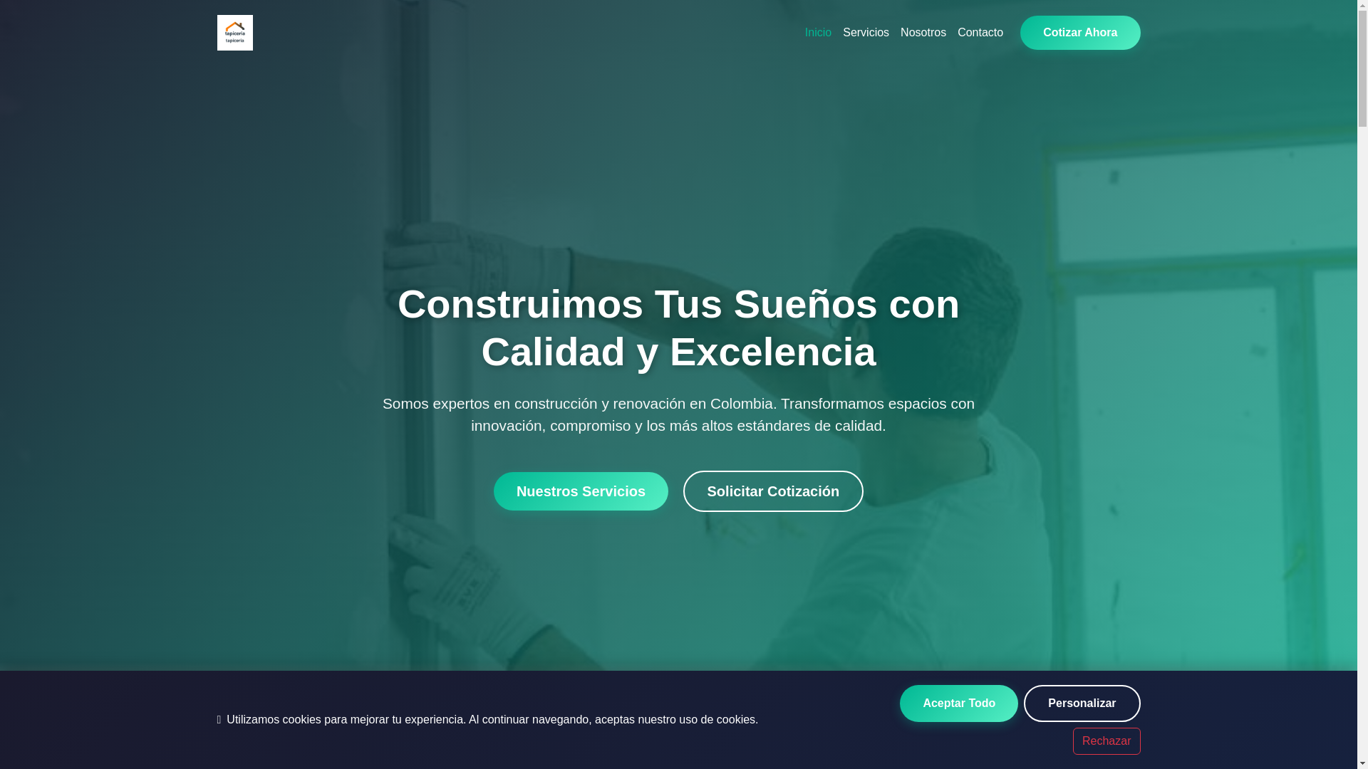 website screenshot of https://tapiceriabogcol.com/