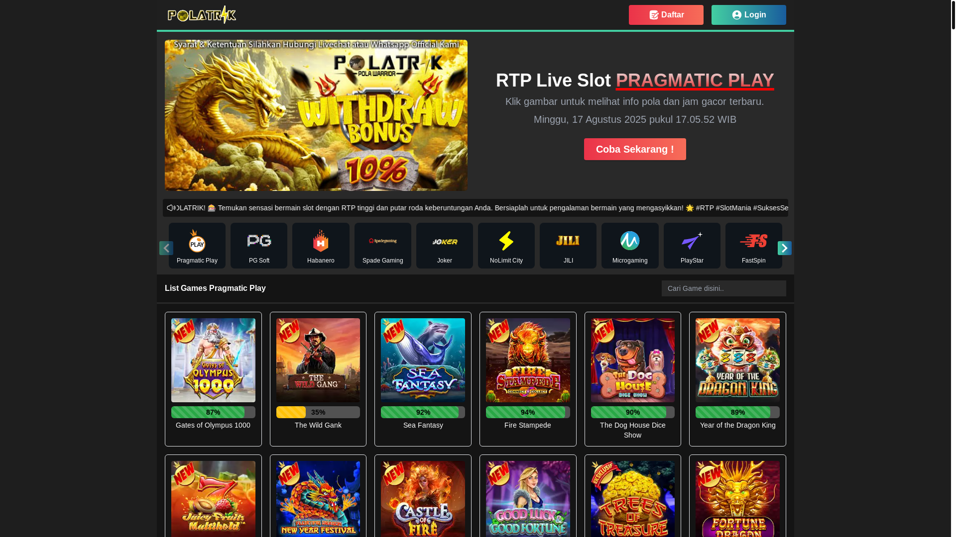 website screenshot of https://polatrikjamterbang.site/