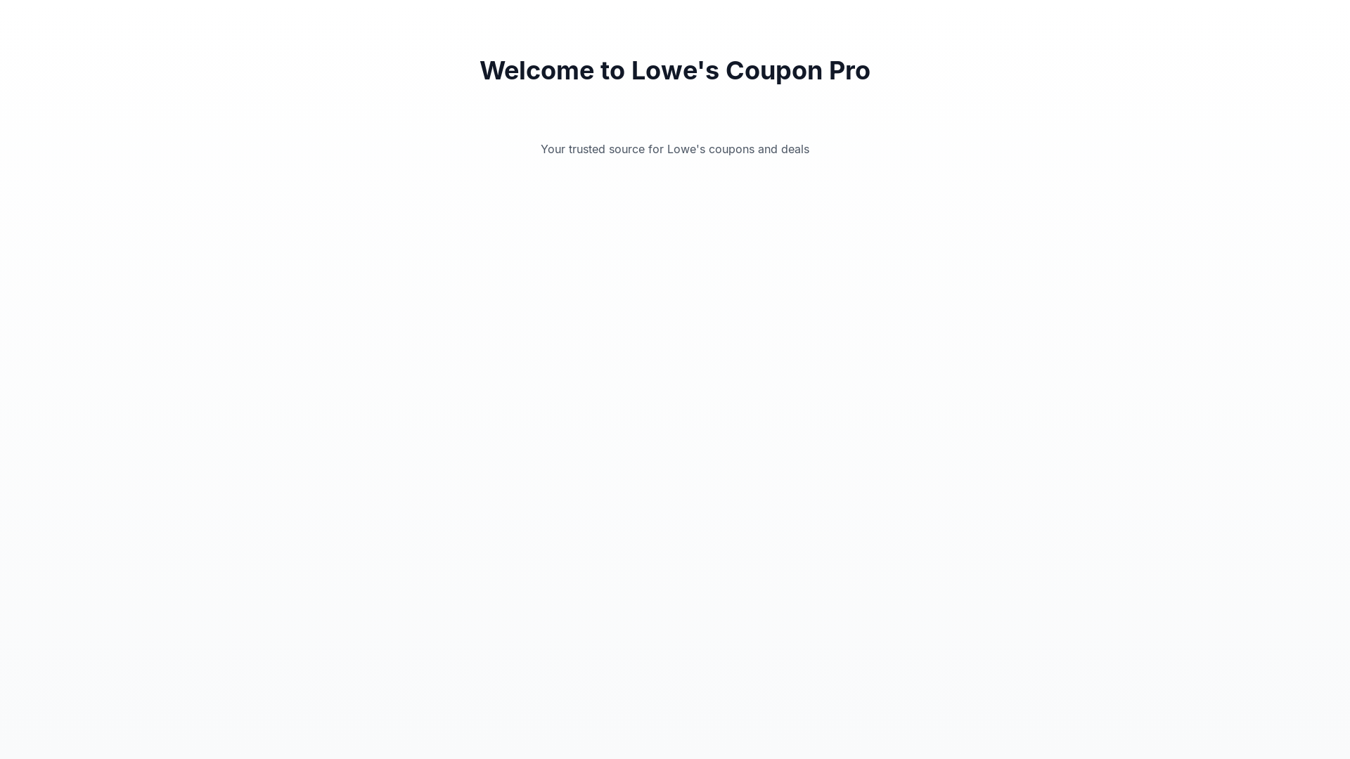 website screenshot of https://lowes-coupon-pro.pages.dev/