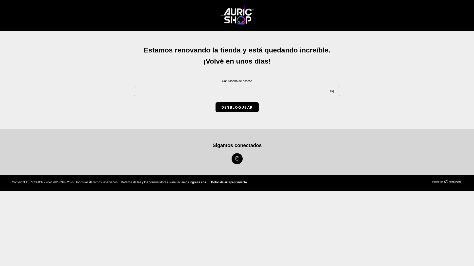 website screenshot of https://auricshop.com.ar/