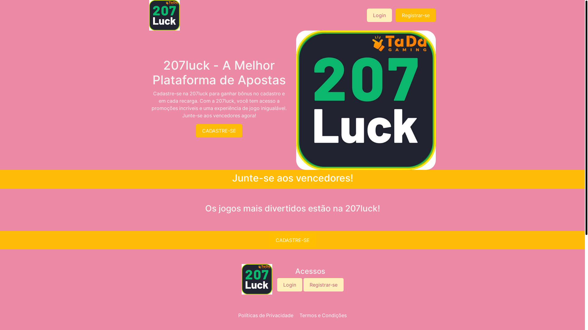 website screenshot of https://207luckbetbr.com/