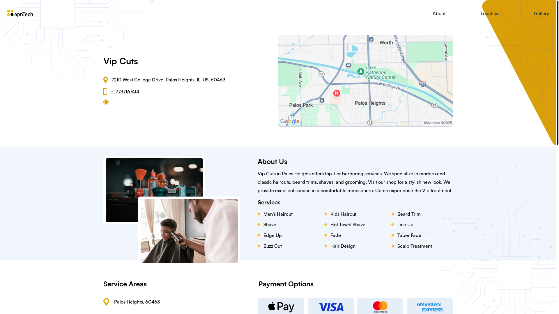 website screenshot of https://vipcuts.online/