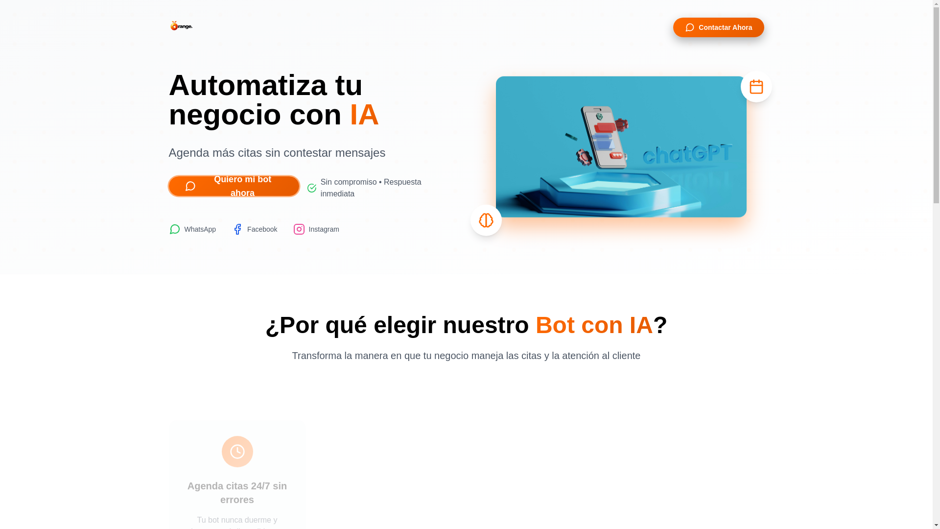 website screenshot of https://orangeagenteia.com/