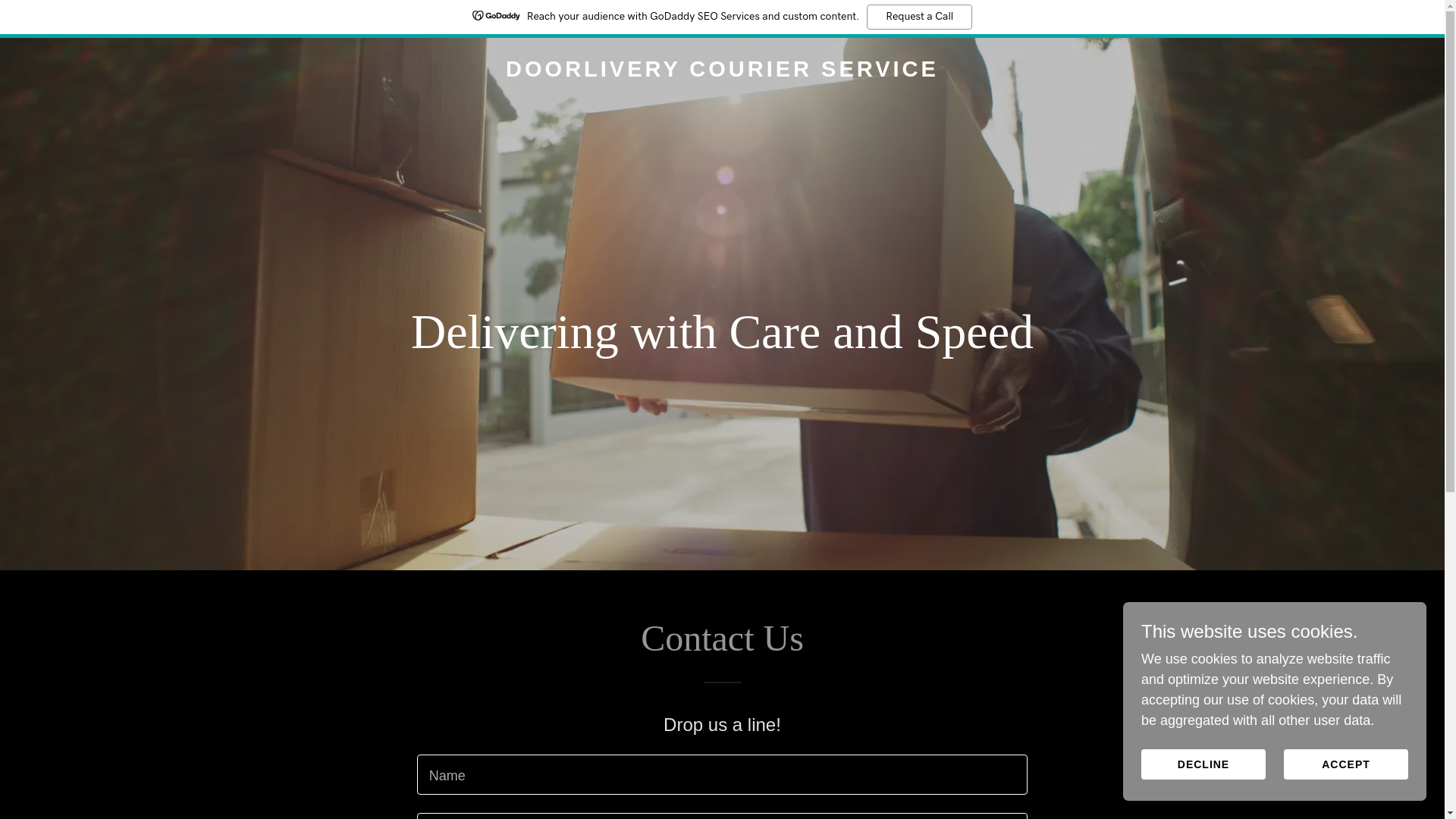 website screenshot of https://doorlivery.co/