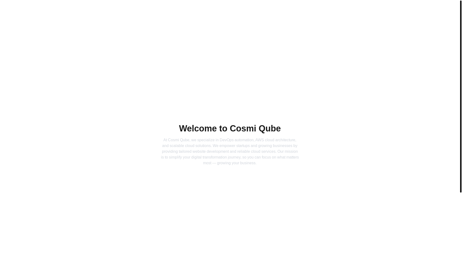 website screenshot of https://cosmi-qube-company-website.pages.dev/
