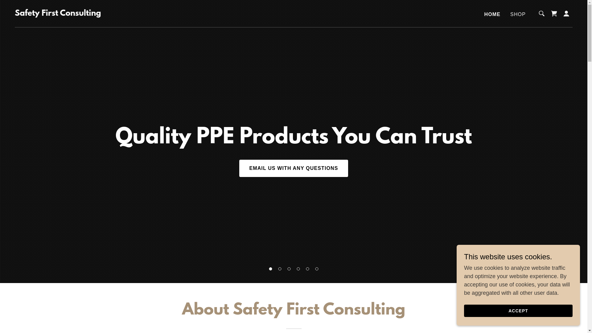 website screenshot of https://safetyfirstconsultingppe.com/