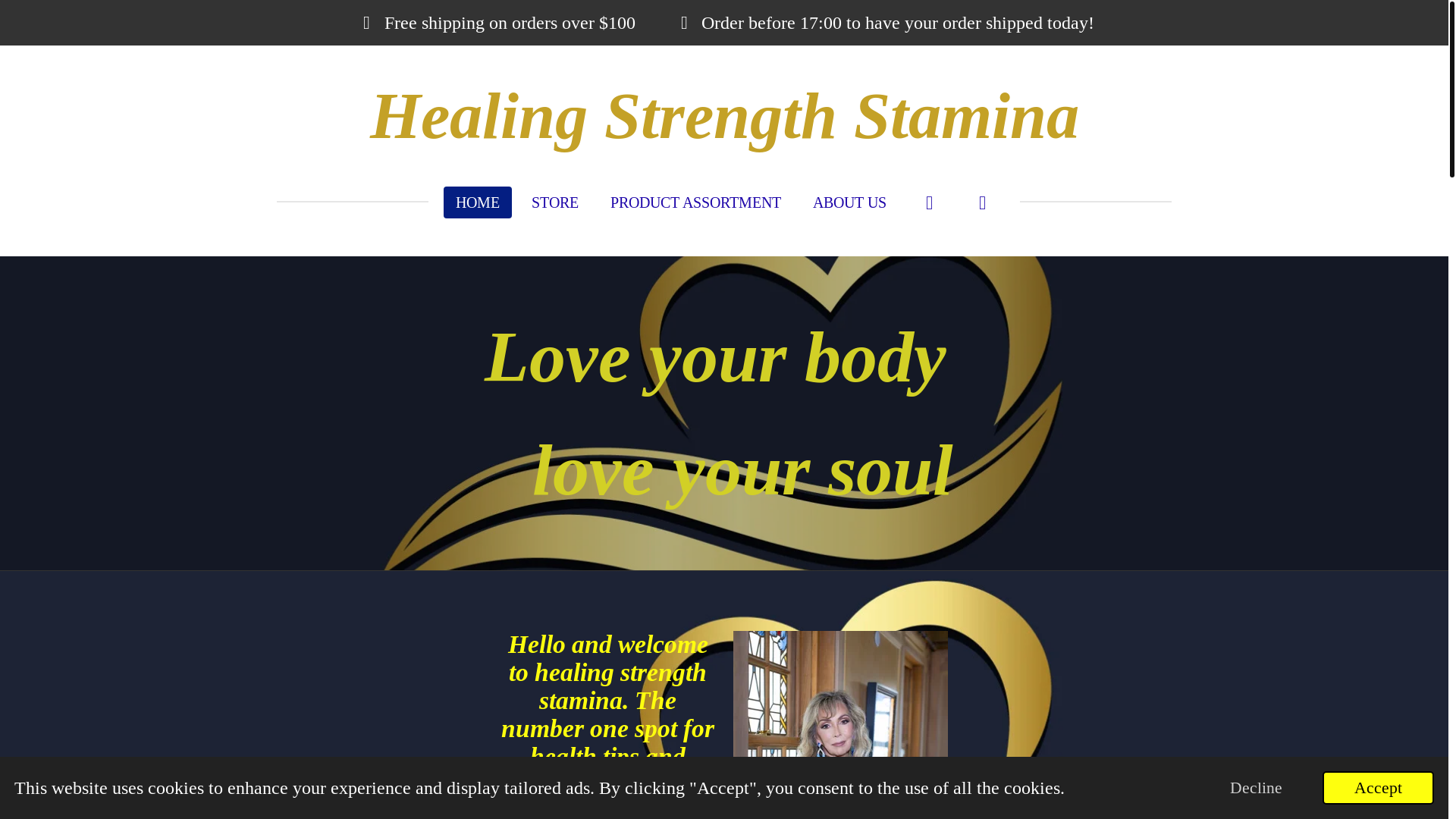 website screenshot of https://healingstrengthstamina.com/