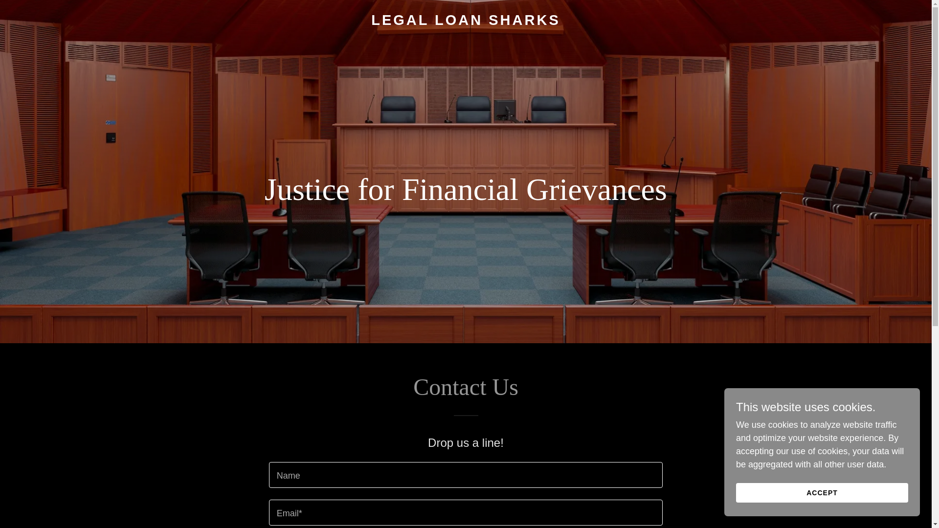 website screenshot of https://legalloansharks.com/