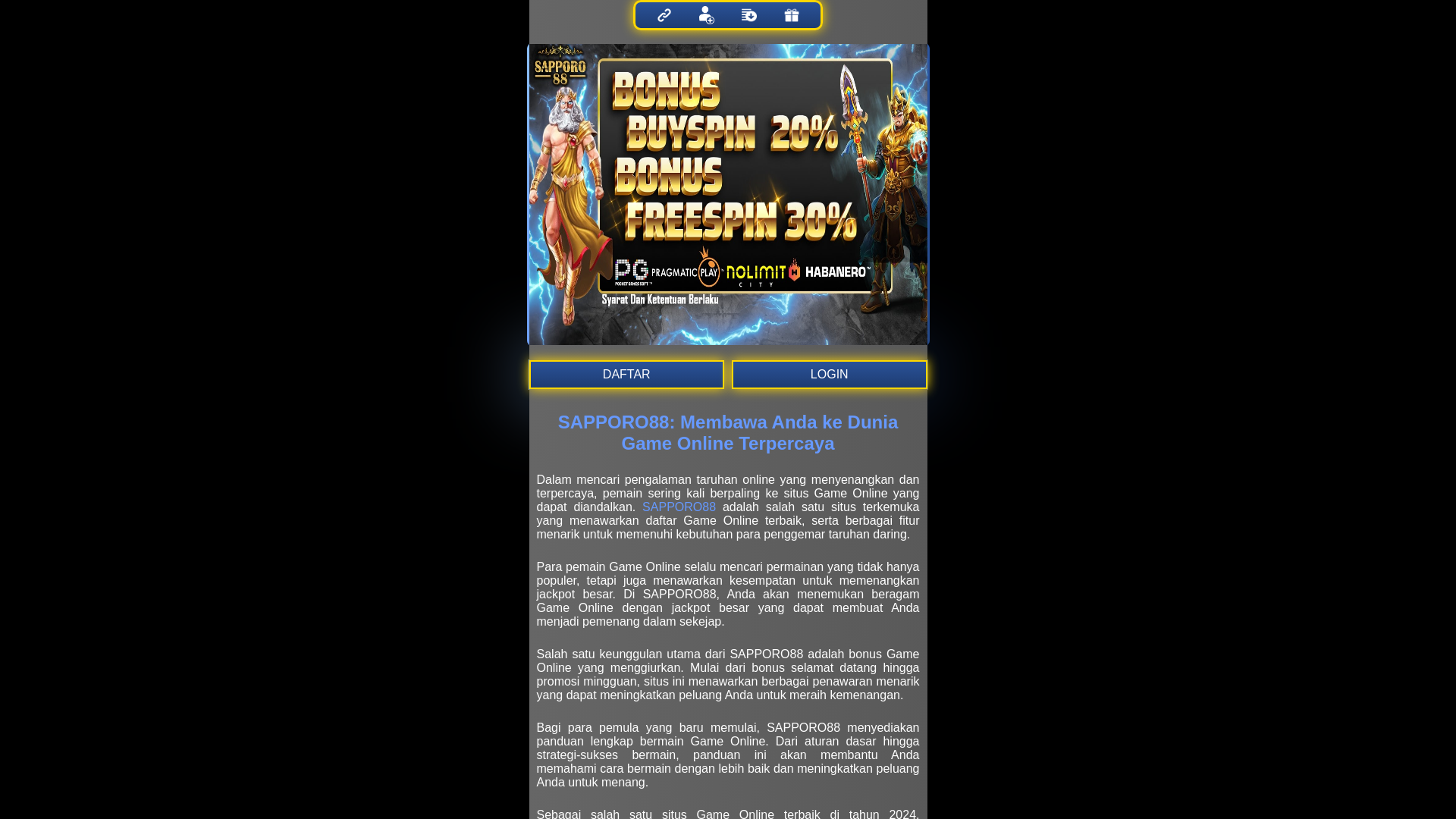 website screenshot of https://sapporo88rover.net/