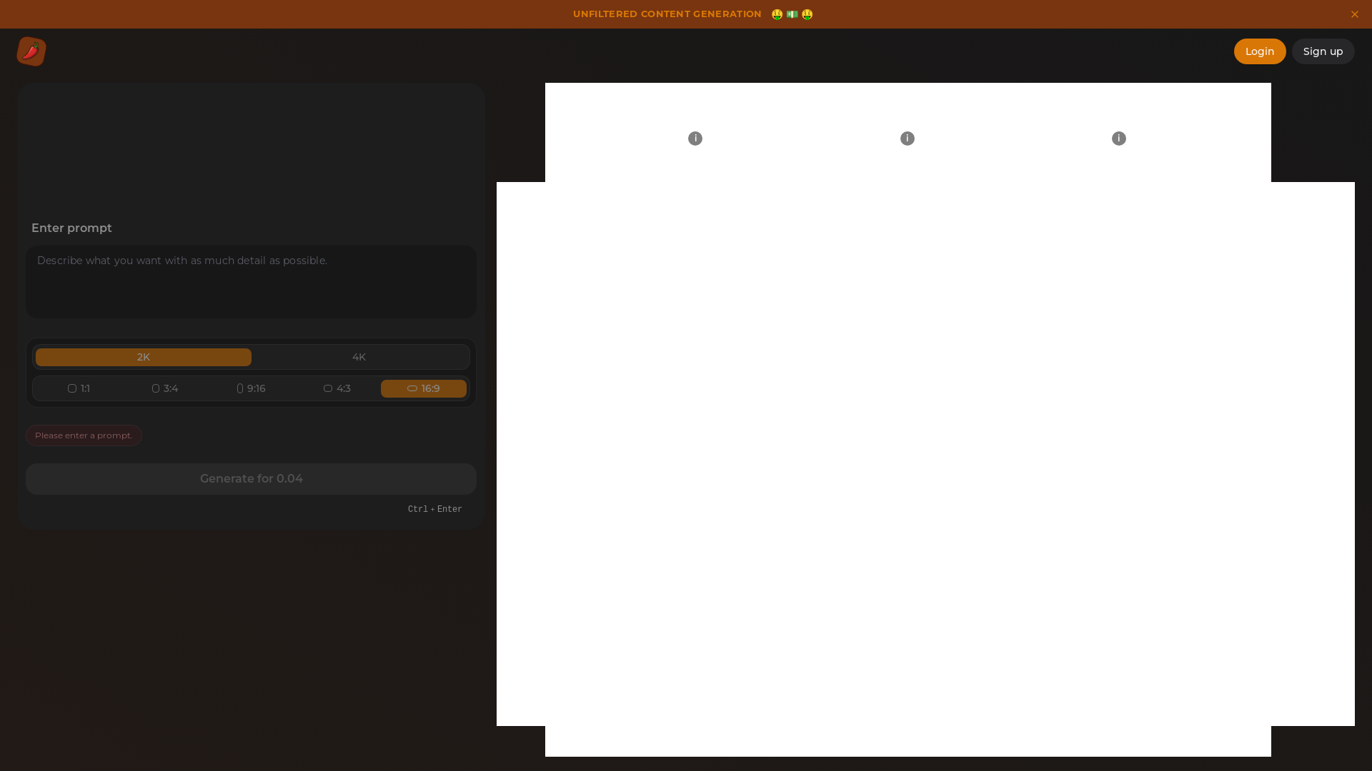 website screenshot of https://spicygenerator.com/