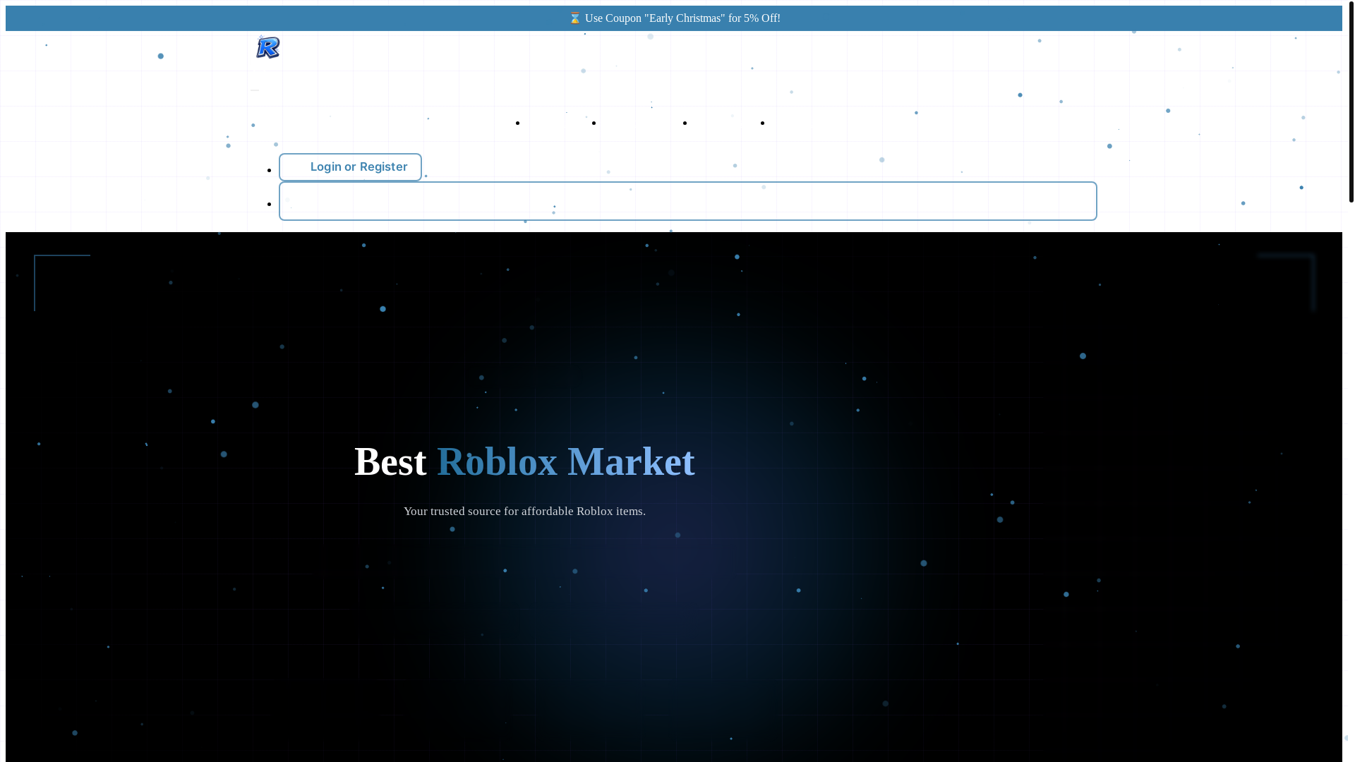 website screenshot of https://bestrobloxmarket.com/