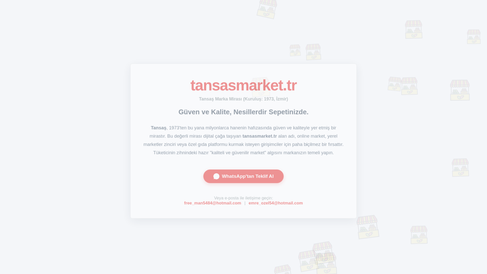 website screenshot of https://tansasmarket.tr/