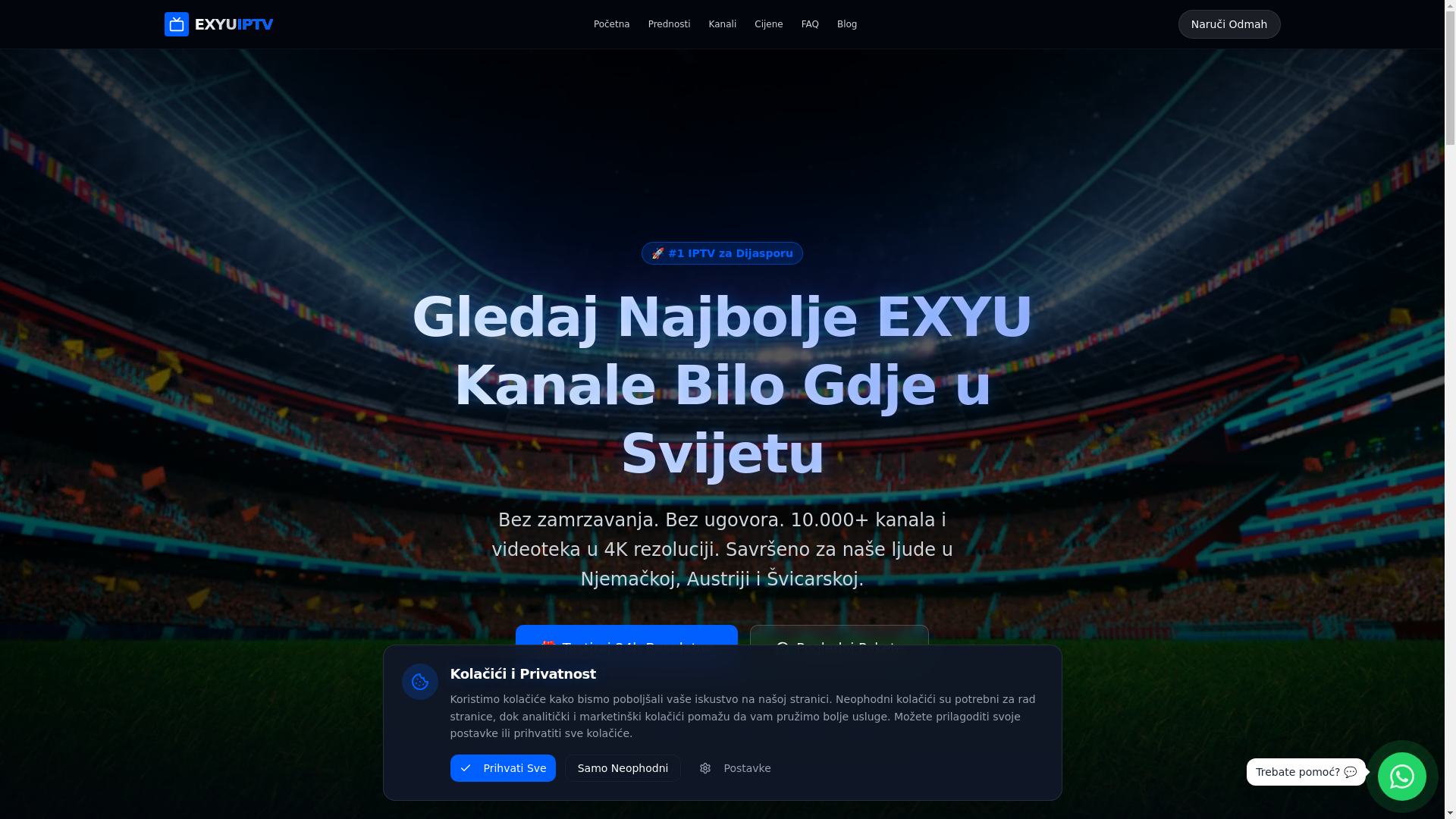website screenshot of https://exyukanali.tv/