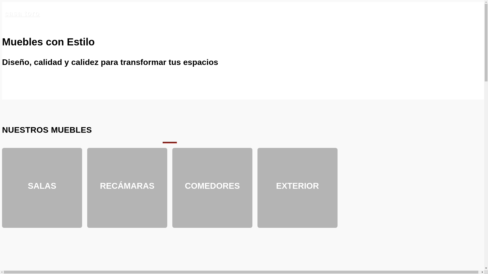 website screenshot of https://mueblescasatoro.com/