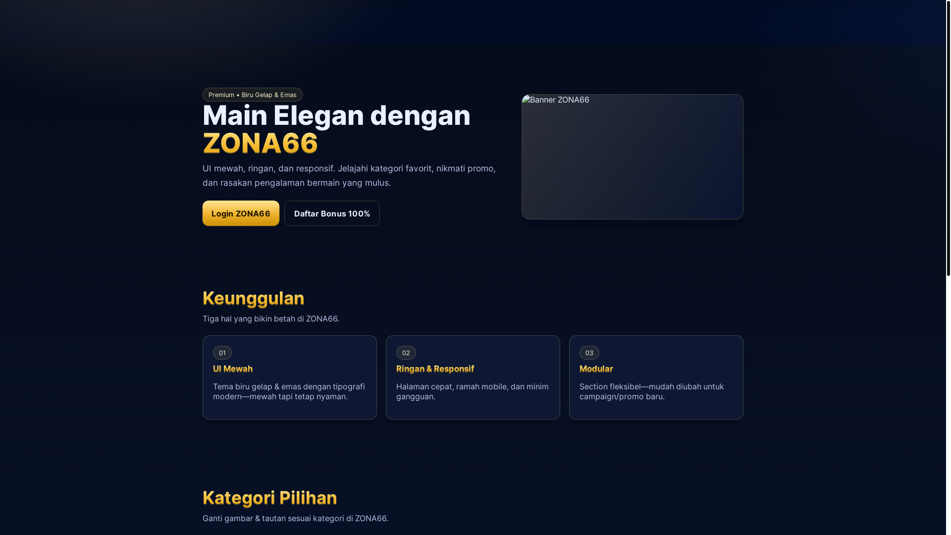 website screenshot of https://zona66link.com/