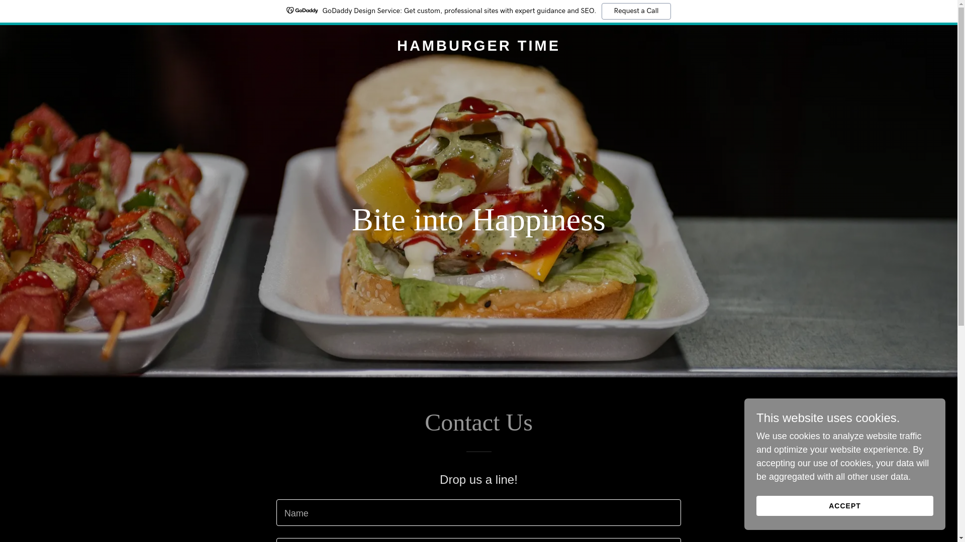 website screenshot of https://hamburgertime.ca/