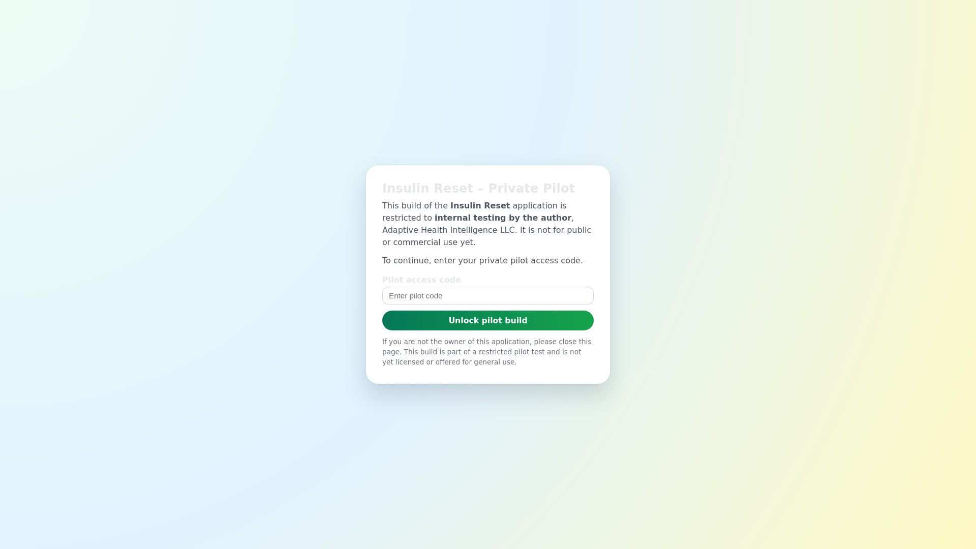 website screenshot of https://adaptivehealthintelligence.app/